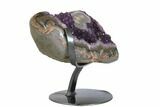 Amethyst Geode With Metal Stand - Uruguay #147934-4